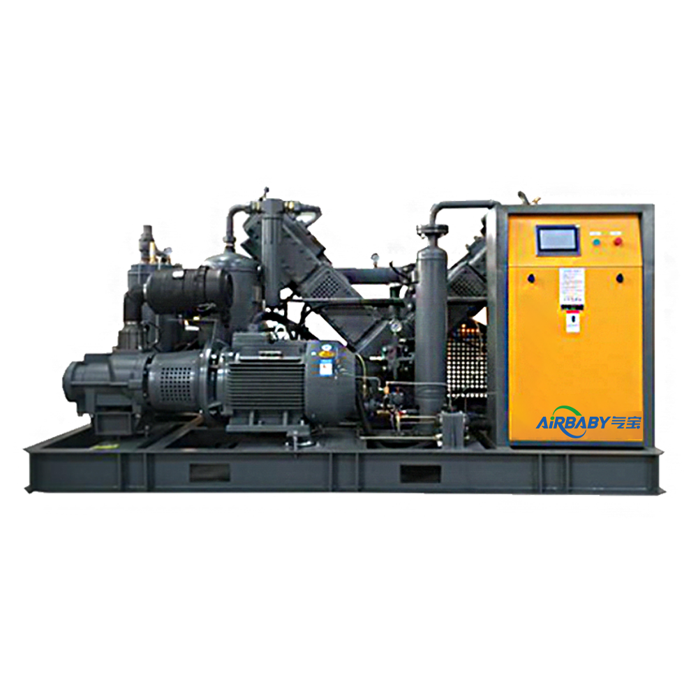 螺杆无油活塞增压空气压缩机